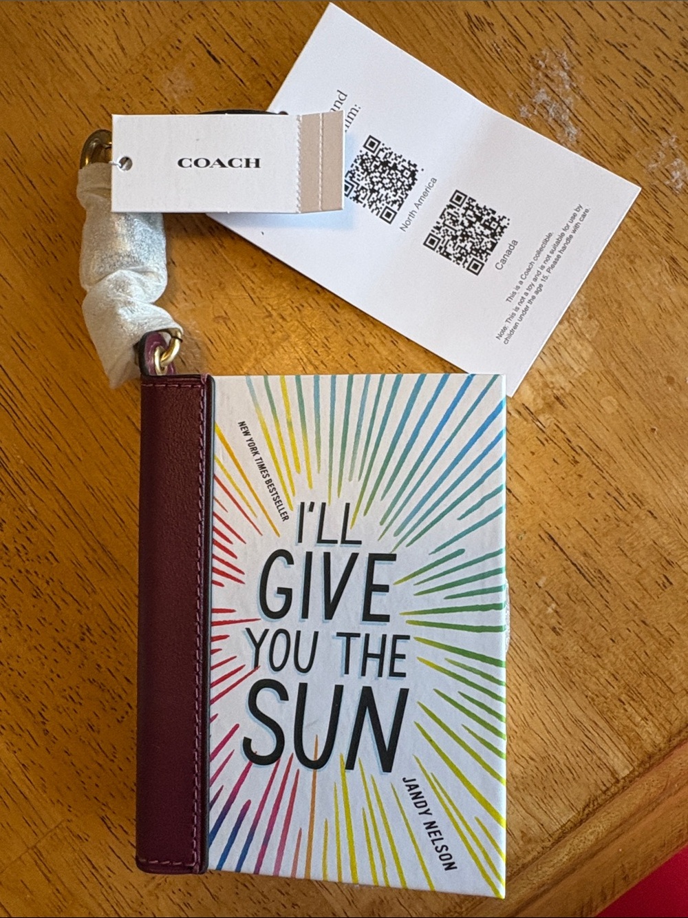NWT COACH book charm